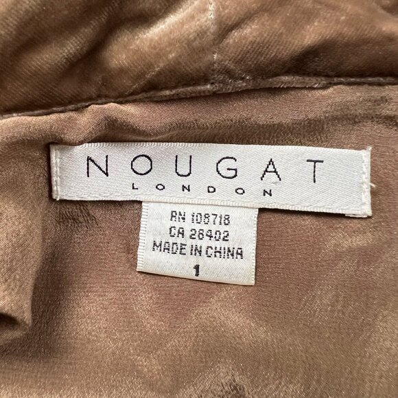 Vintage Tan Velvet Blazer with Floral Details - Picture 5 of 9